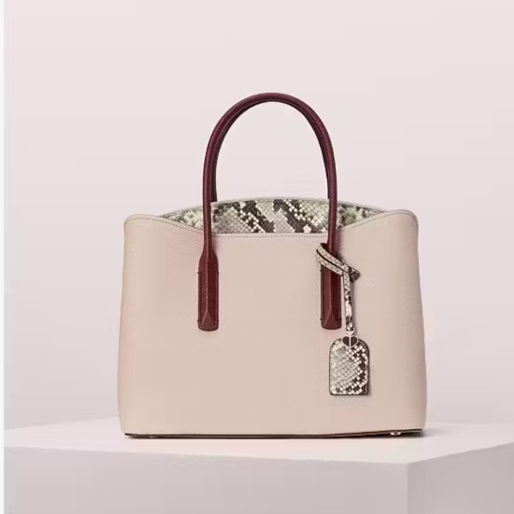 Kate Spade Cream and Red Satchel Bag
